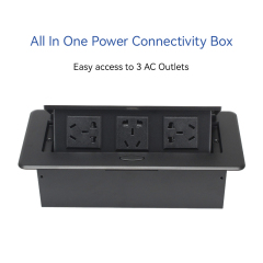 China standrad pop up socket outlet retractable hidden recessed power strip for kitchen island