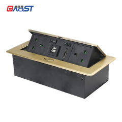 Office outlet pop-up tower multiple socket kitchen UK pop up electric sockets ac multiple extension socket with usb port