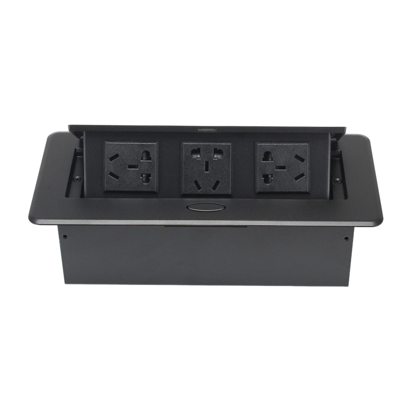 China standrad pop up socket outlet retractable hidden recessed power strip for kitchen island