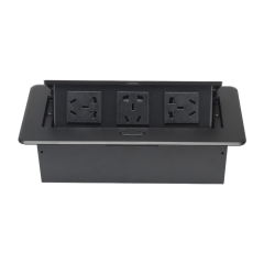 China standrad pop up socket outlet retractable hidden recessed power strip for kitchen island