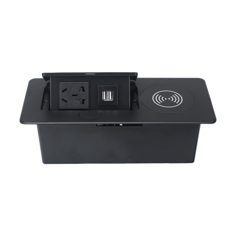 High quality multifunctional 15 W wireless socket power meeting table pop up socket