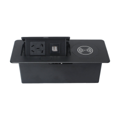 High quality multifunctional 15 W wireless socket power meeting table pop up socket