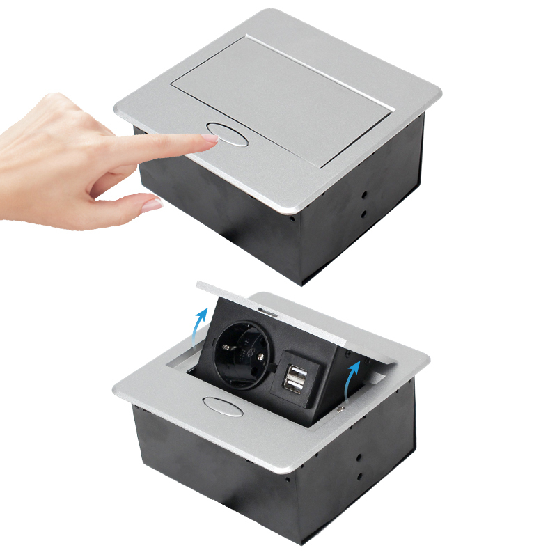 Pop up outlet retractable hidden recessed power strip pop up sockets for kitchen eu socket