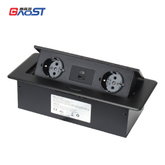 Furniture table QC charge pop up socket receptacle alloy faceplate USB Charging outlet box