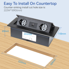 Furniture table QC charge pop up socket receptacle alloy faceplate USB Charging outlet box