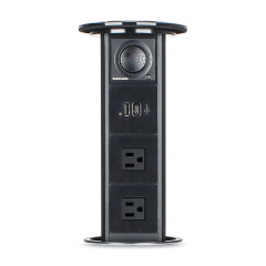 Pneumatic lift pop up bluetooth 15 W phone wireless charger kitchen pop up electrical socket