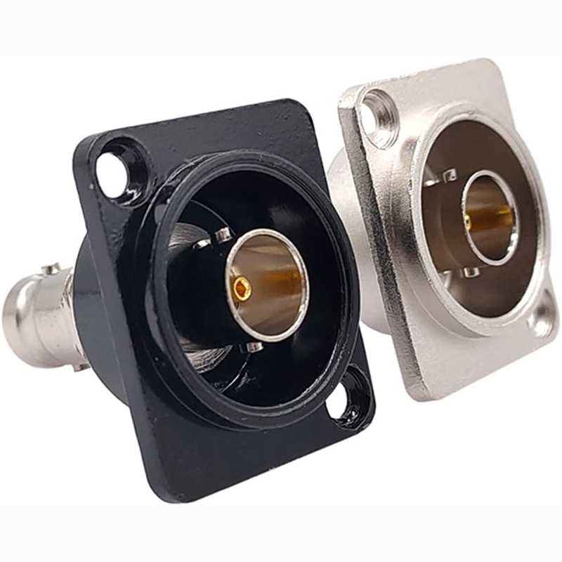 D-Type Double BNC Plug Connector Chassis Panel Mount Adapter Audio Monitoring Parts Female to Female Socket