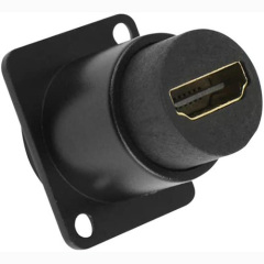 HDMI D Series Panel-Mount Connector | D-HDMI-A-B HDMI Pass Through Connector