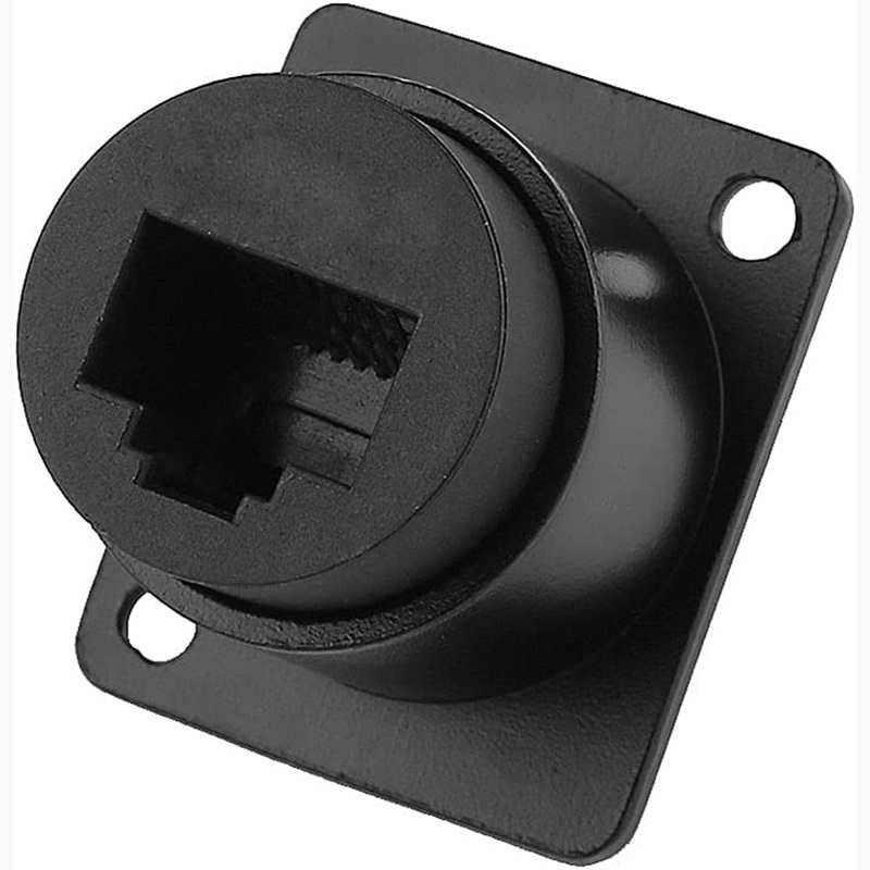CAT6 D Series Panel-Mount Connector | D-CAT6 EtherCon Pass-Through Connector