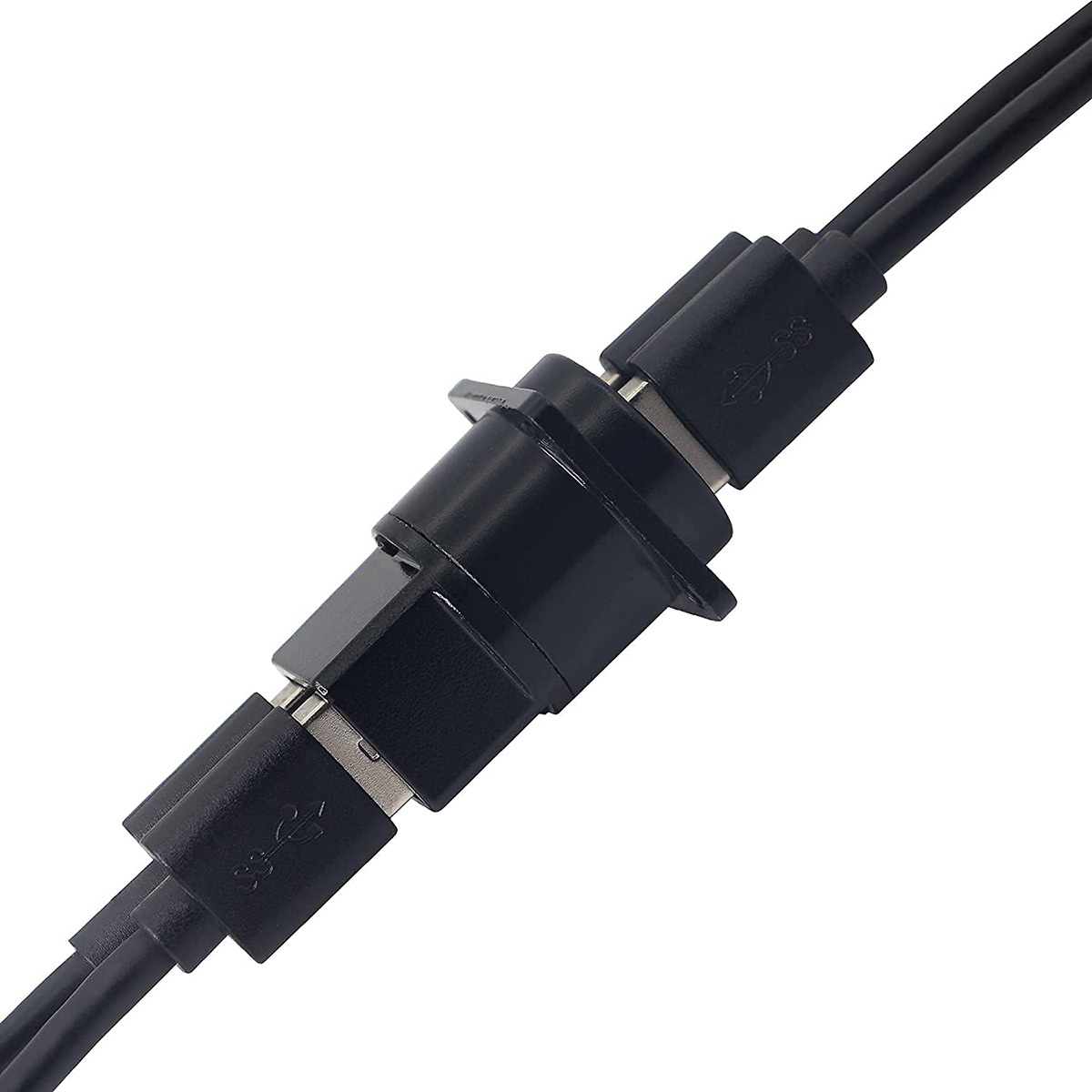 USB 3.0 Socket Dual USB Panel Mount Solderless Connector, USB 3.0 Female to Female Coupler Socket USB Panel Mount Pass Through Adapte for Audio, Video and Optoelectronic Networker