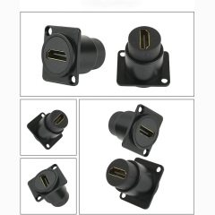 HDMI D Series Panel-Mount Connector | D-HDMI-A-B HDMI Pass Through Connector