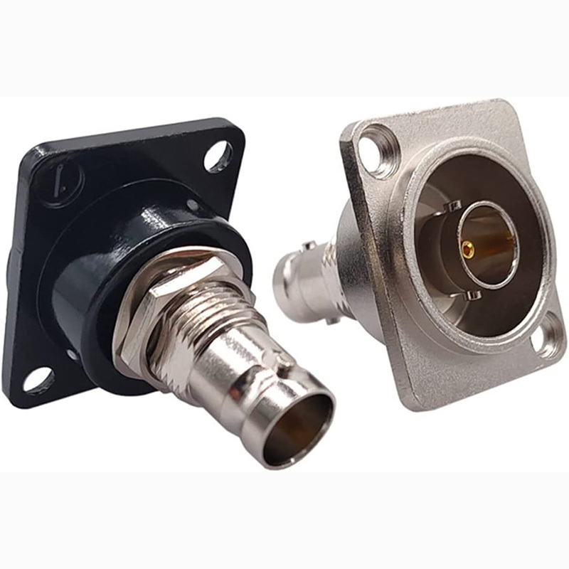 D-Type Double BNC Plug Connector Chassis Panel Mount Adapter Audio Monitoring Parts Female to Female Socket