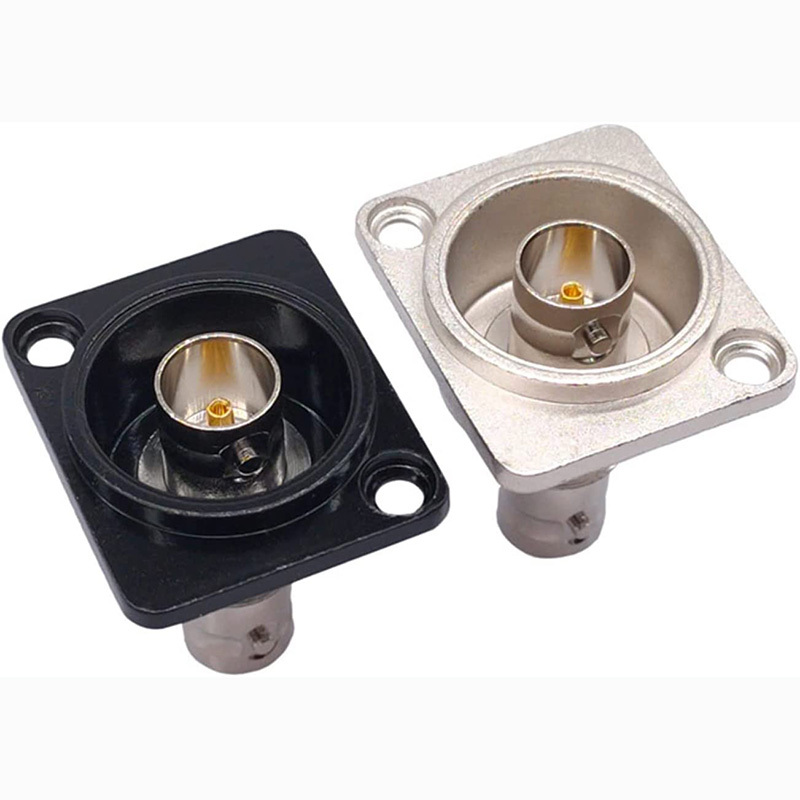 D-Type Double BNC Plug Connector Chassis Panel Mount Adapter Audio Monitoring Parts Female to Female Socket