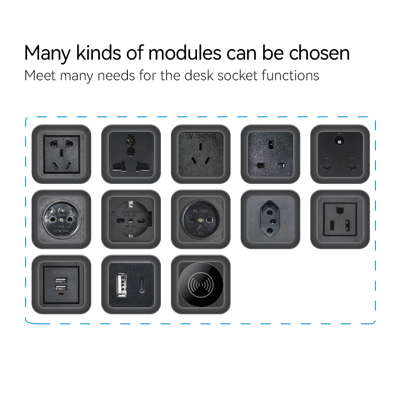 Desk universal pop up socket CE waterproof switch outlet pop up socket power