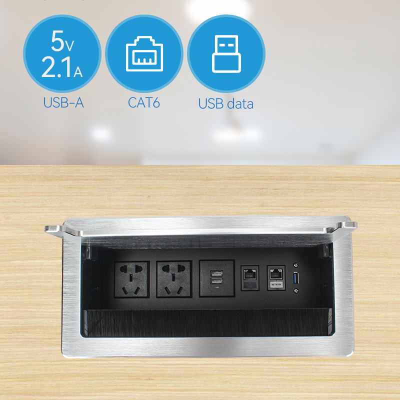 Conference table flip up socket cable cubles flat outlet luxury socket usb outlet