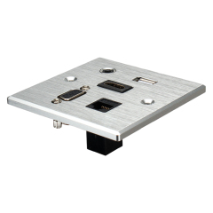 Wall Hub 86mm Multifunction USB HDMI Audio VGA cat6 network faceplate for office