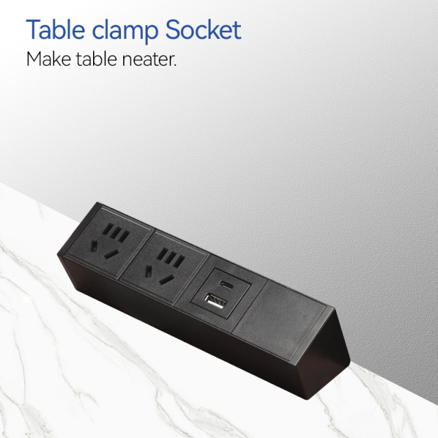 Fast charging PD 18 W type C desk edge clamp socket computer phone charger
