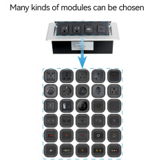 Table Power Socket US multifunctional hidden desktop pop up socket 1 USA Plugs 2USB A for office furniture