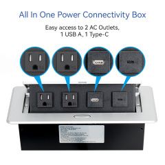 Table Power Socket US multifunctional hidden desktop pop up socket 1 USA Plugs 2USB A for office furniture