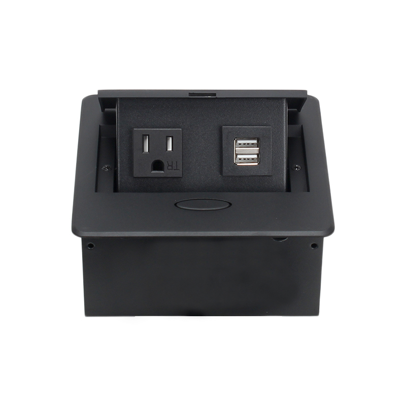 CUL/UL standard desk mounted outlet worktop hidden US power pop up socket electrical connection box