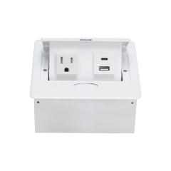 Desk mounted outlet us desk in with TR USB A +C table pop up socket electrical connection box