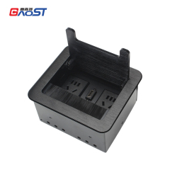 New GB conference table 2 outlets brushed black hdmi extender socket
