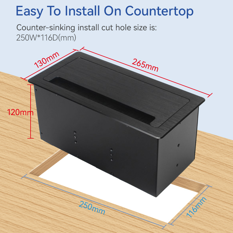 Conference table new GB fast charger flip up box 2 rj45 connector cat6 outlets