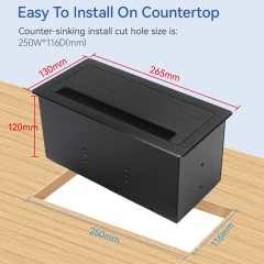 Conference table new GB fast charger flip up box 2 rj45 connector cat6 outlets
