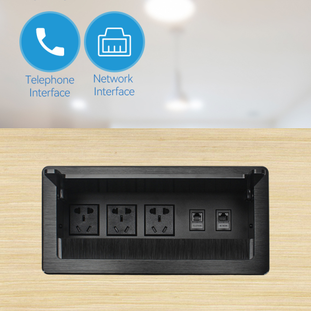 Conference table new GB fast charger flip up box 2 rj45 connector cat6 outlets