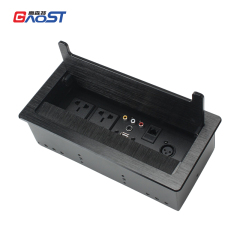 Intelligent Tabletop Recessed Outlet Flip Up Socket Electrical Desk microphone VGA Network Outlet