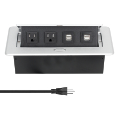 USB table socket US multifunctional desktop pop up socket 2 USA outlets 4 USB for office furniture