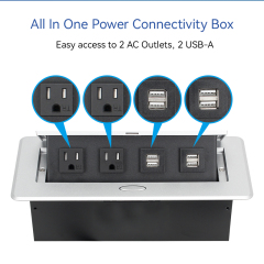 USB table socket US multifunctional desktop pop up socket 2 USA outlets 4 USB for office furniture