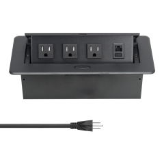 Manufacture pop up sockets power outlets US hidden desk socket pop up socket 3 USA outlets VGA
