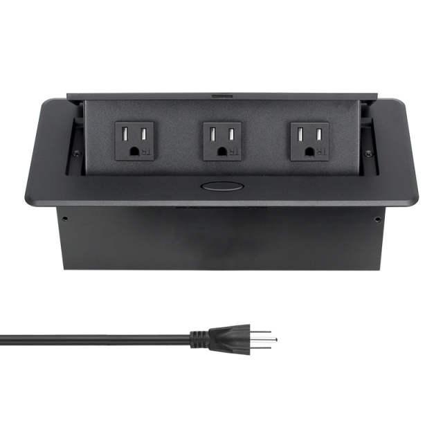 Conference table socket pop up box US table socket desktop pop up socket 3 USA outlets