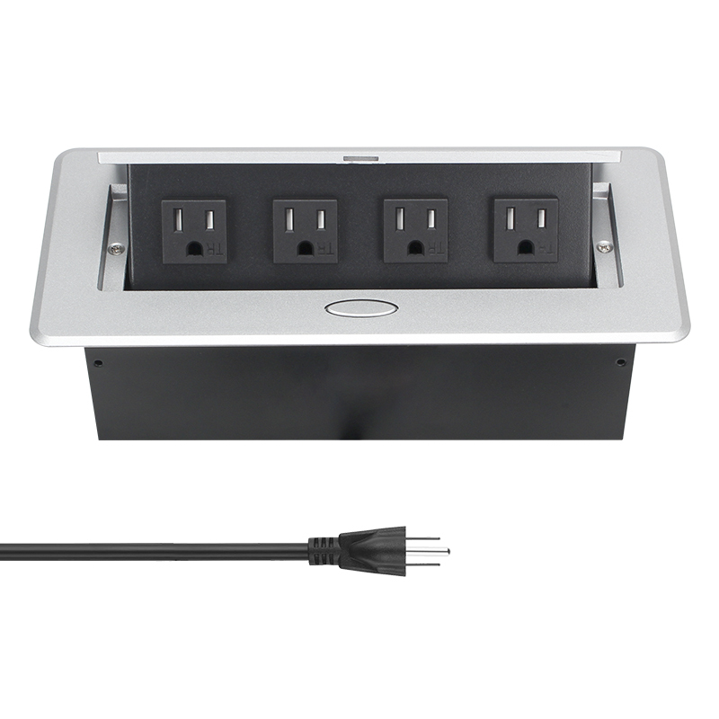 Table pop up sockets power outlets US hidden desk socket pop up socket 4 USA outlets
