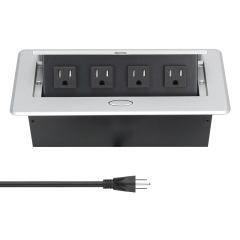 Table pop up sockets power outlets US hidden desk socket pop up socket 4 USA outlets