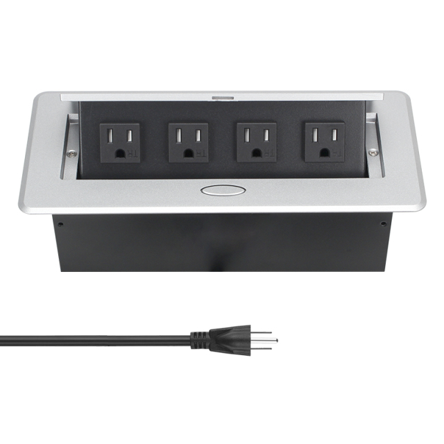 Table pop up sockets power outlets US hidden desk socket pop up socket 4 USA outlets