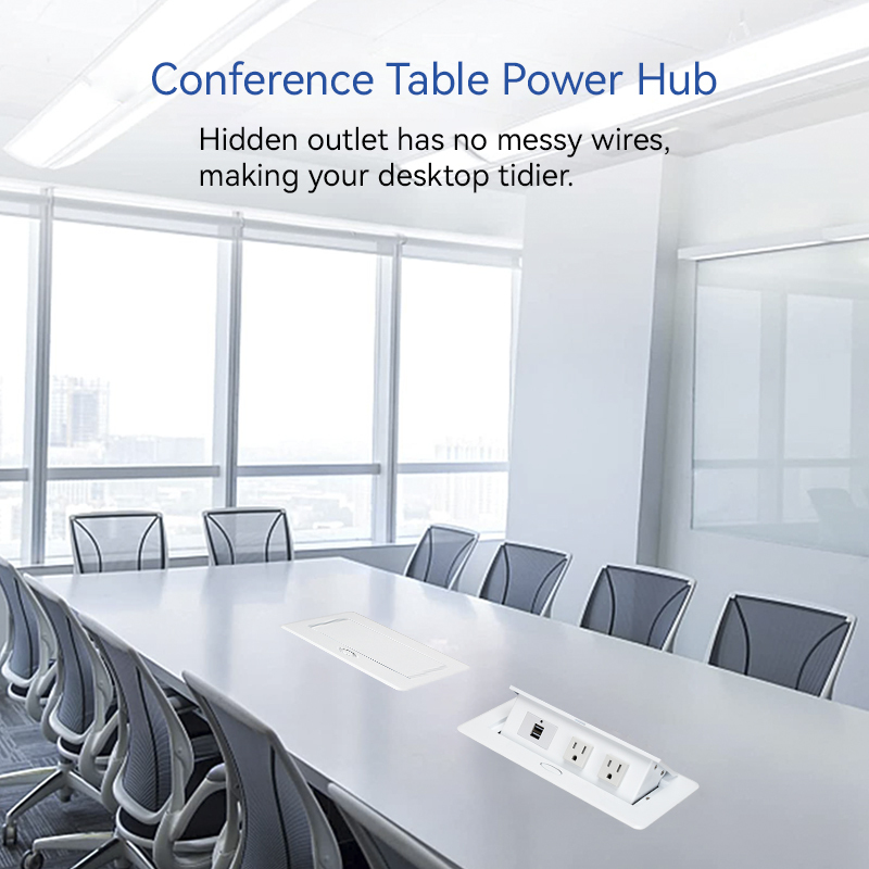 Table Power Socket US multifunctional hidden desktop pop up socket 1 USA outlets 2USB A for office furniture