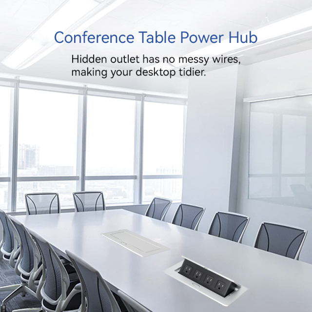 Table pop up sockets power outlets US hidden desk socket pop up socket 4 USA outlets