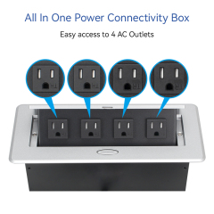 Table pop up sockets power outlets US hidden desk socket pop up socket 4 USA outlets