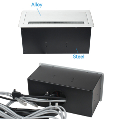 Conference Brushed silver universal worldwide flip up socket USB A type c charger