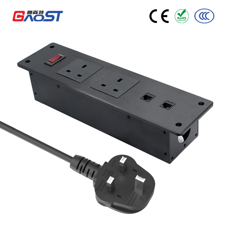 Factory legrand fast charging tabletop switch on off power strip socket plug extension UK with network