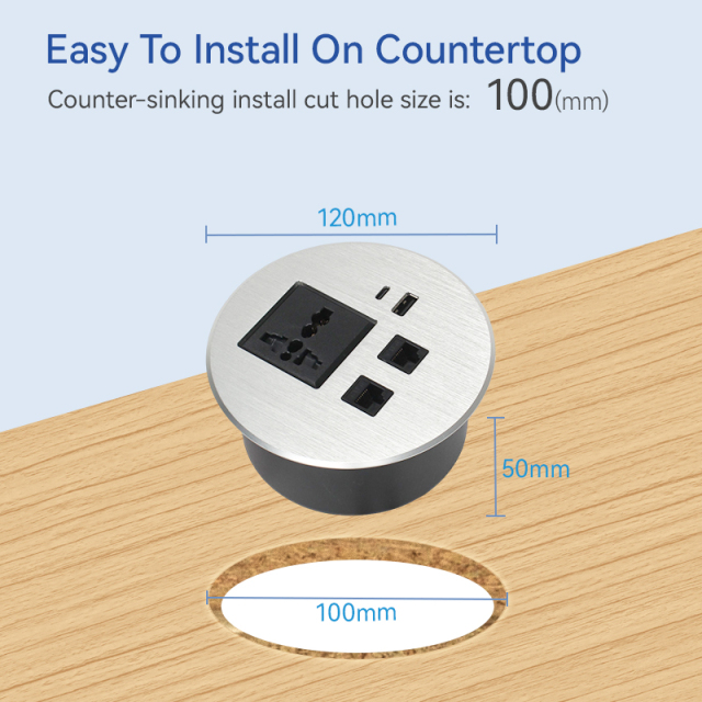 Gaost Universal Hidden PD 65w Power Strip for Office Kitchen Cabinet Conference Room