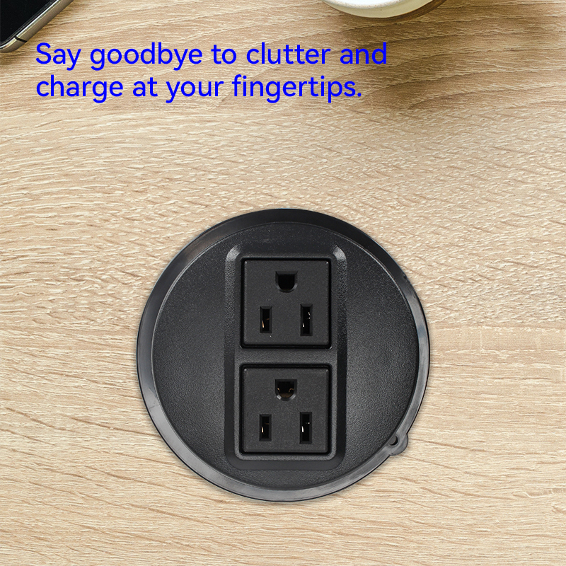 USA Desktop Power Grommet Kitchen Recessed Power Strip Outlet Extension Cords for Computer Desktop Socket Outlet