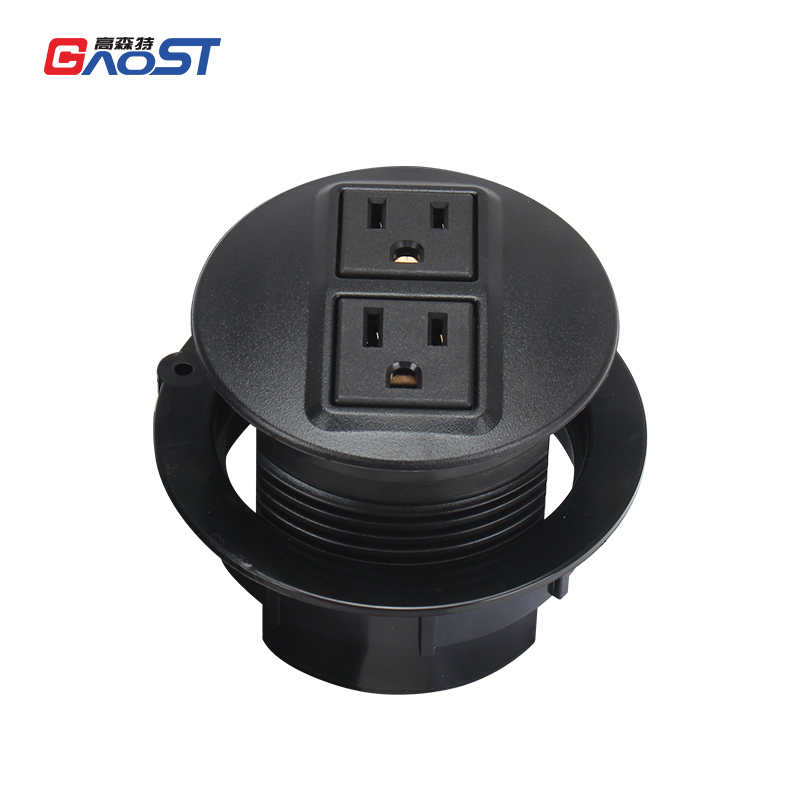 USA Desktop Power Grommet Kitchen Recessed Power Strip Outlet Extension Cords for Computer Desktop Socket Outlet
