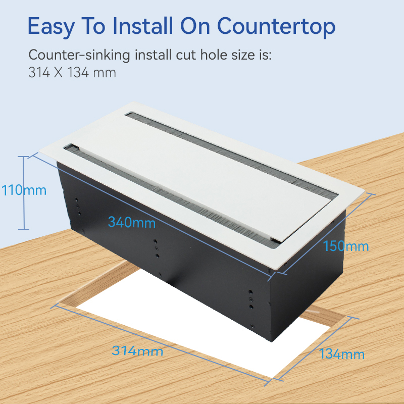 Universal Double flip up socket phone computer charger socket