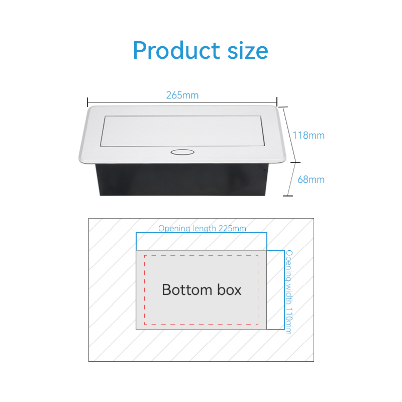New Design USB Tabletop Integrated Pop Up Socket Box Table Embedded Socket