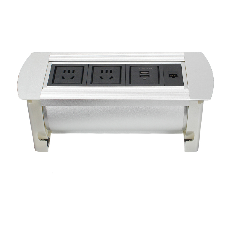 Conference rotary socket cat6 cable USB fast charging socket