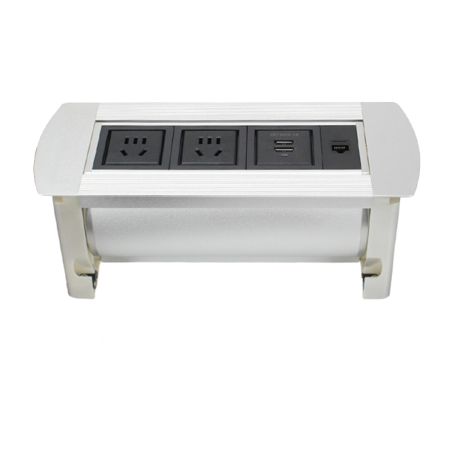 Conference rotary socket cat6 cable USB fast charging socket