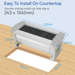 Conference rotary socket cat6 cable USB fast charging socket